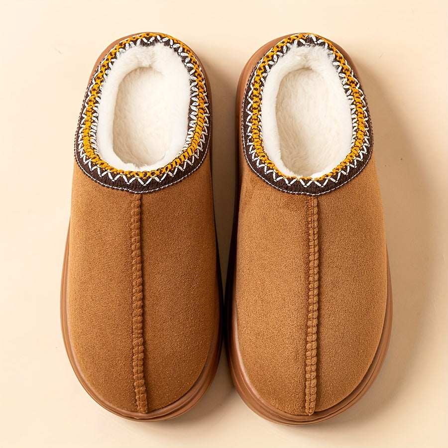 Women's Indoor and Outdoor Slippers-Solid Color Thick Sole Anti-slip Lightweight and Warm