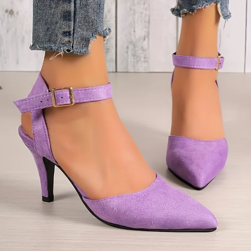 Women's Pointed Toe Ankle Strap Pumps