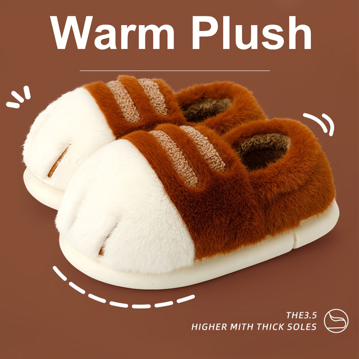 Women's Slippers- Cartoon Cat Paw