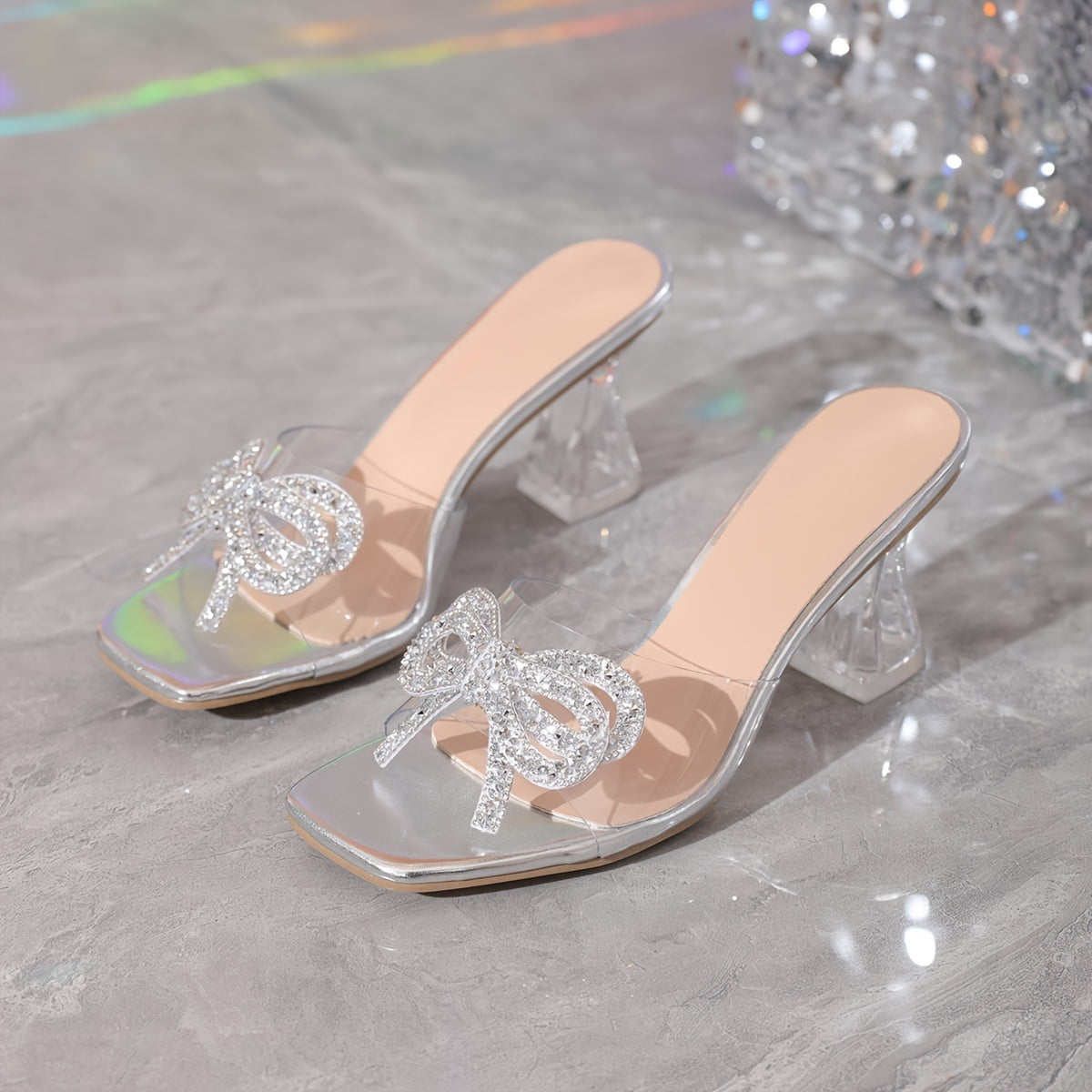 Crystal High Heel Rhinestone Sandals for Women
