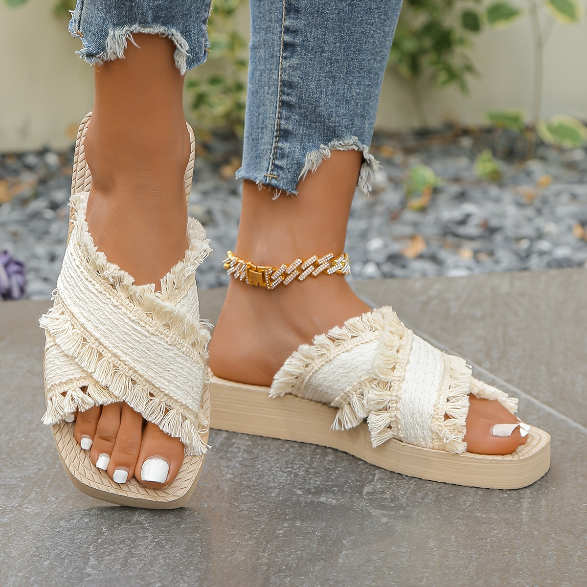 Perfect Spring And Summer Slip-On Women's Sandals