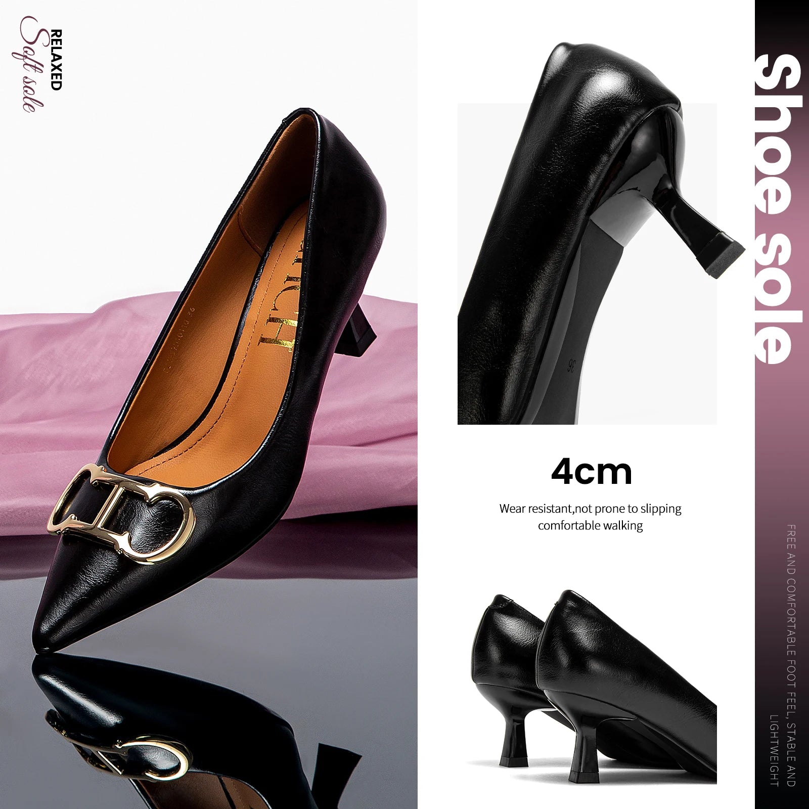 Simple Women's High Heels 4cm
