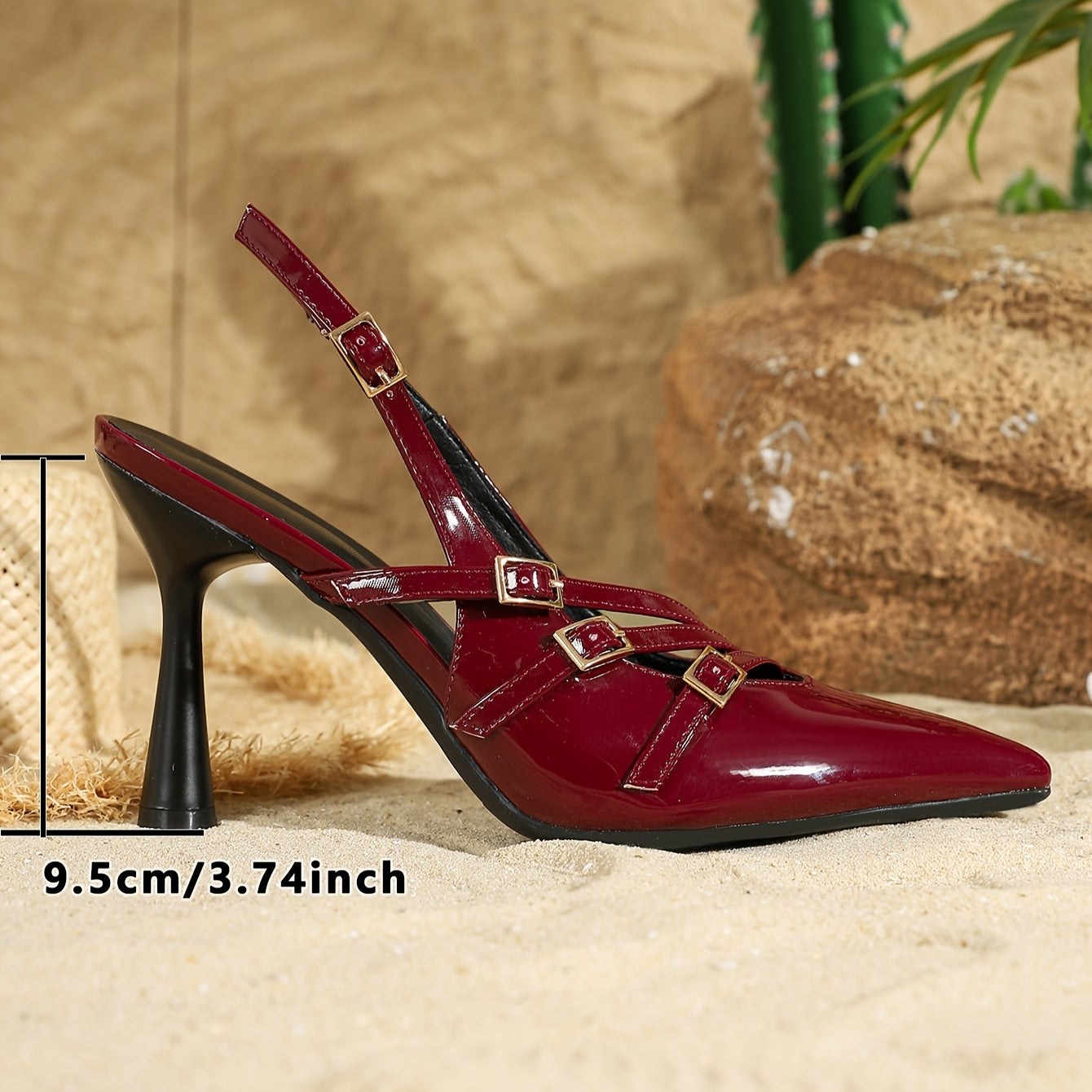 Women's Pointed Toe Ankle Strap Heels