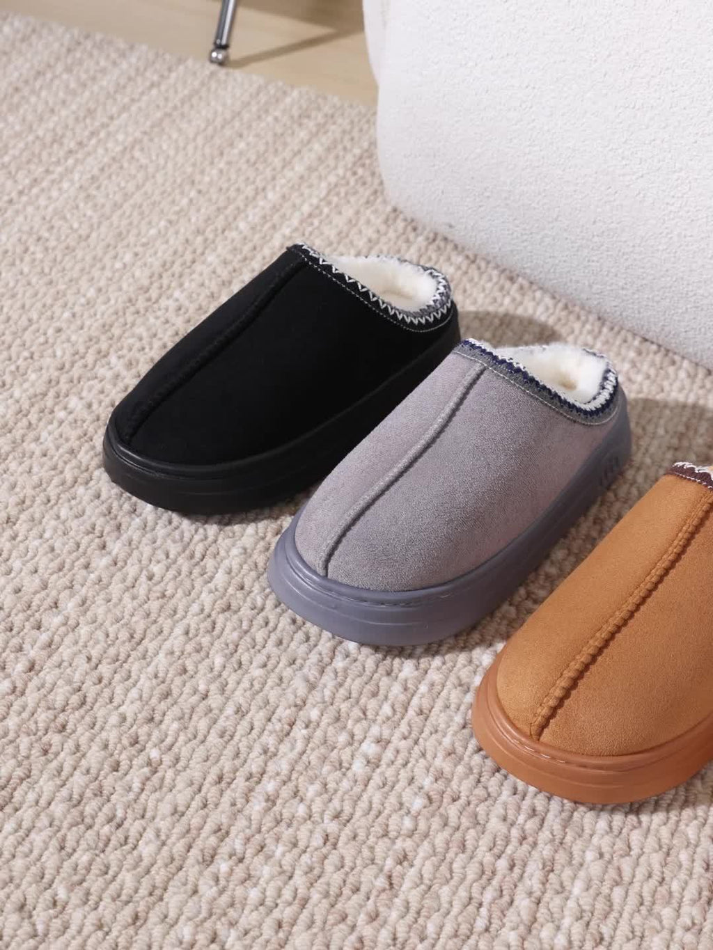 Women's Indoor and Outdoor Slippers-Solid Color Thick Sole Anti-slip Lightweight and Warm