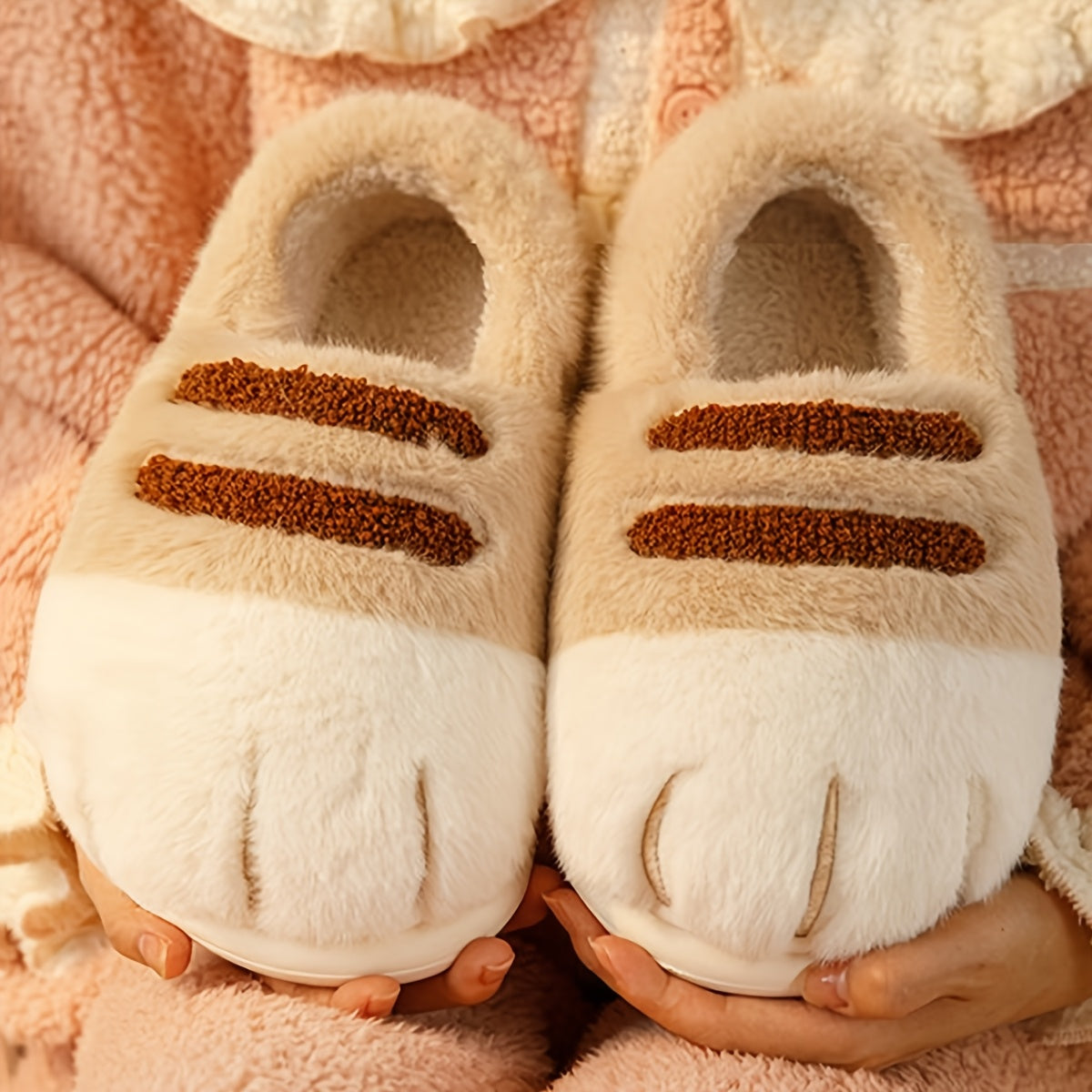 Women's Slippers- Cartoon Cat Paw