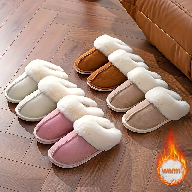 Elegant Women's Winter Plush Slippers